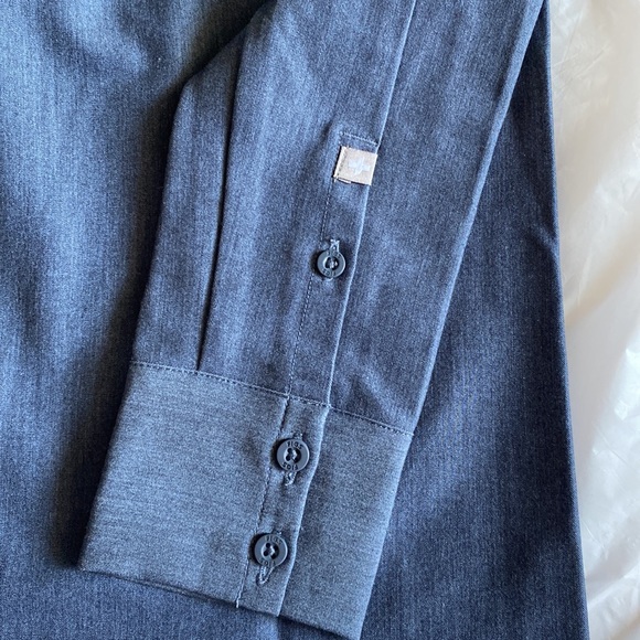 FIGS Scrubs Technical Collection Watamu Top Women XXS Blue Chambray Long Sleeve - Picture 7 of 9